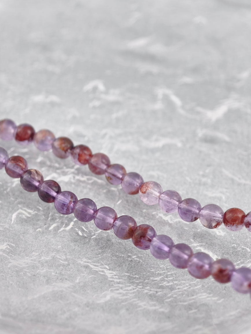 Natural Purple Koi Three-Wrap Bracelet image