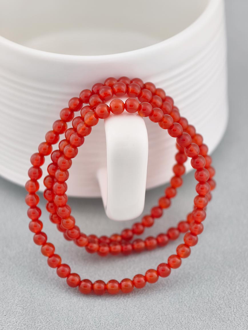 Natural Agate Three-Wrap Bracelet image