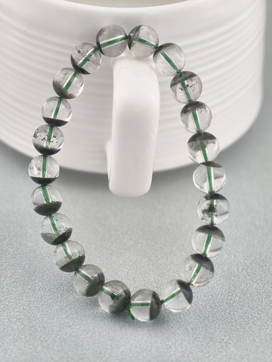 Natural Brazilian Green Phantom Bracelet image