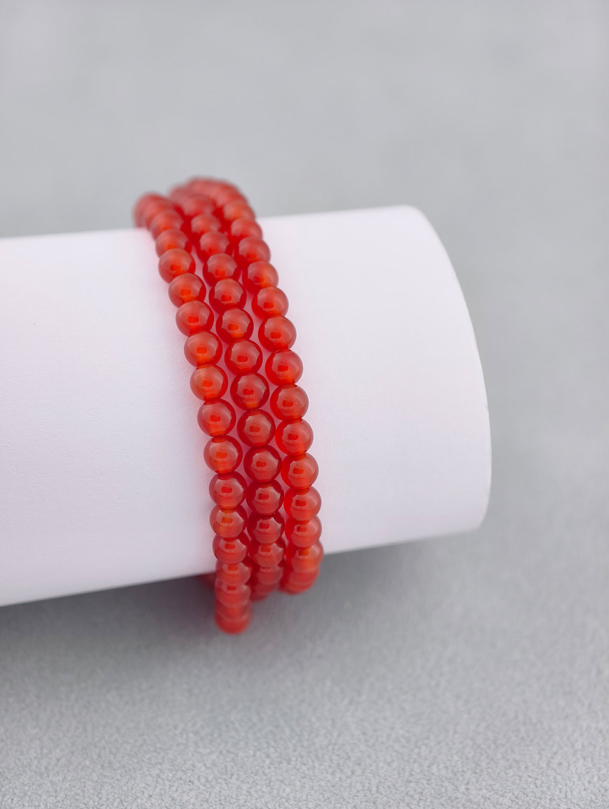 Natural Agate Three-Wrap Bracelet image