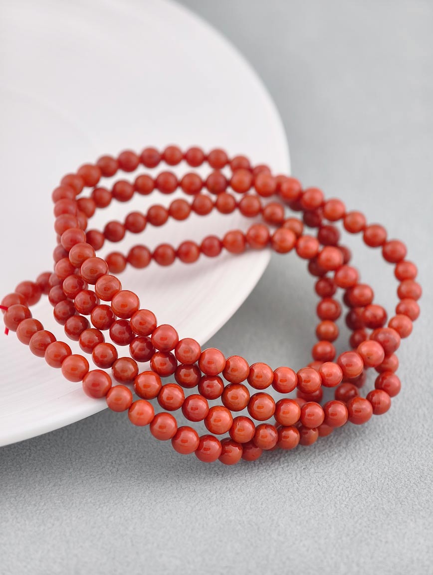 Natural South Red Agate Multi-Circle Bracelet image