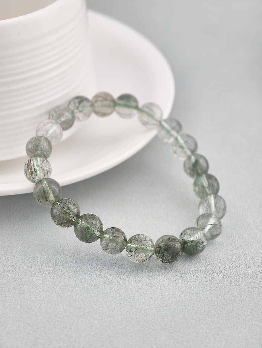Natural Green Rutilated Quartz Bracelet image