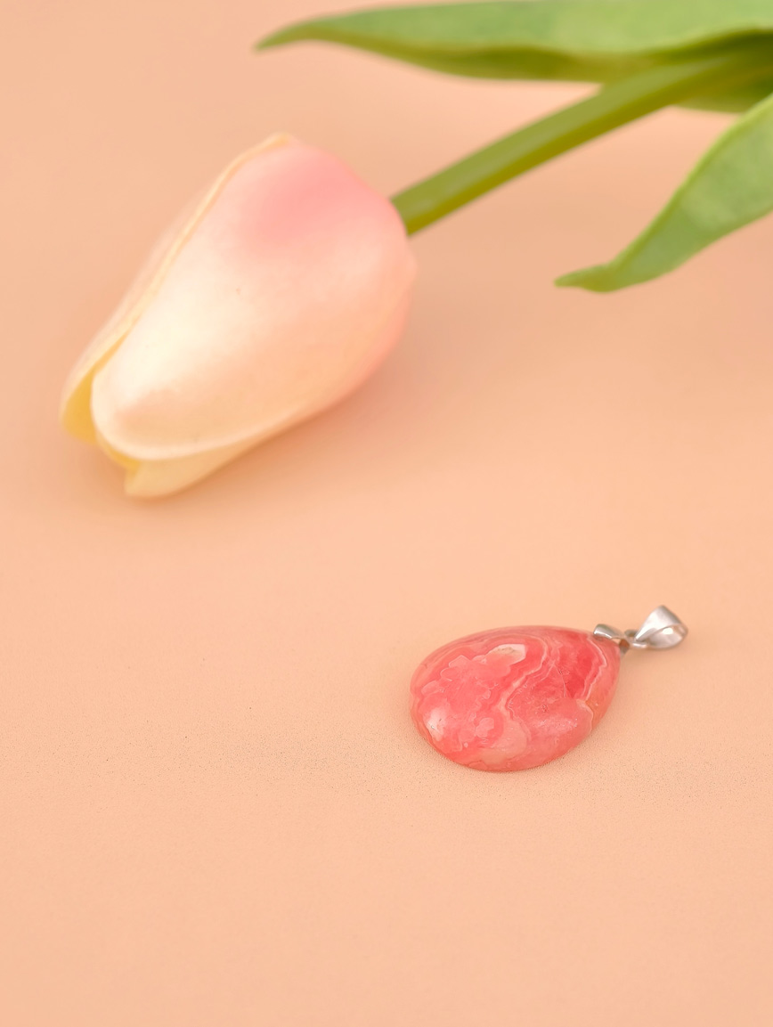 Natural Rhodochrosite Pendant image