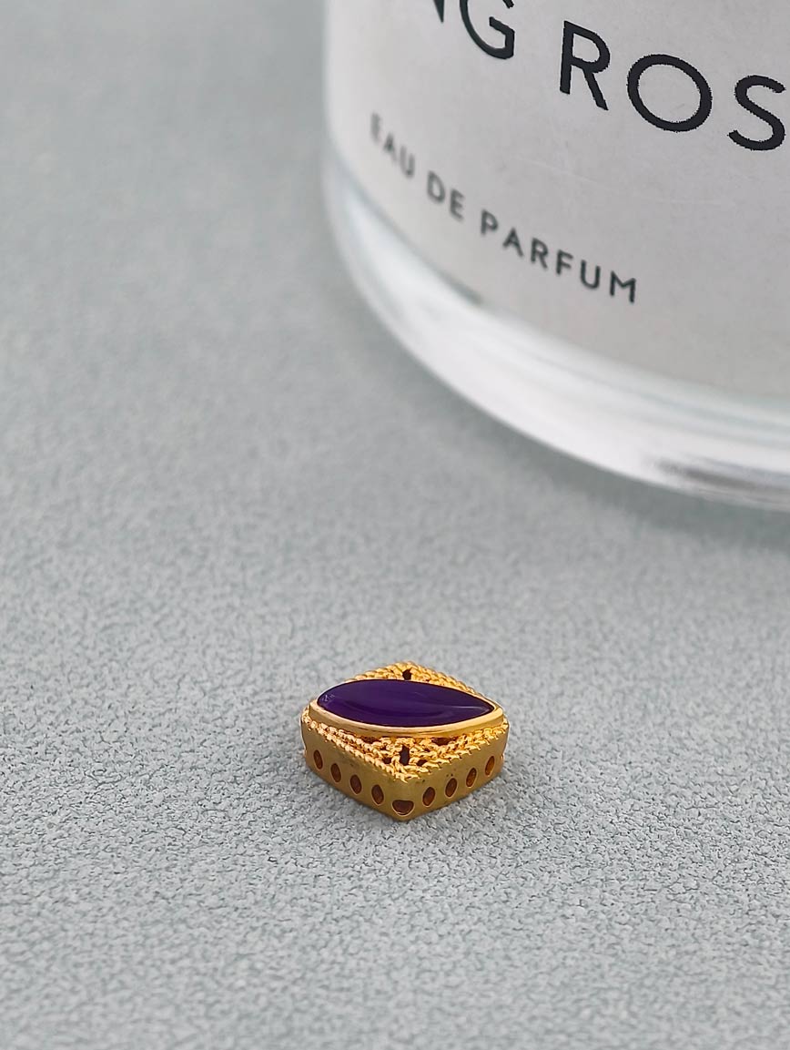 18K Gold Natural Sugilite Exquisite Style DIY Accessory image