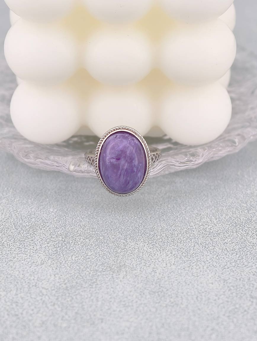 Natural Charoite Ring image