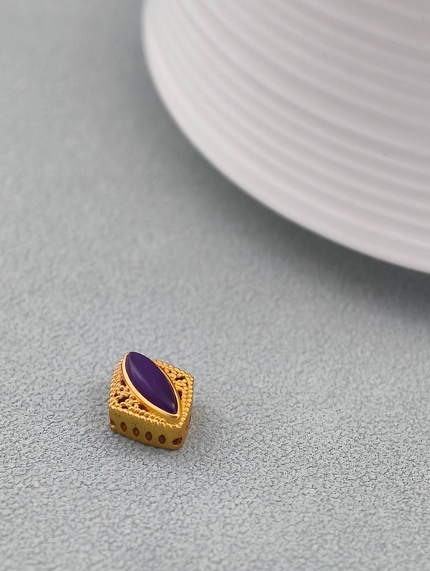 18K Gold Natural Sugilite Exquisite Style DIY Accessory image