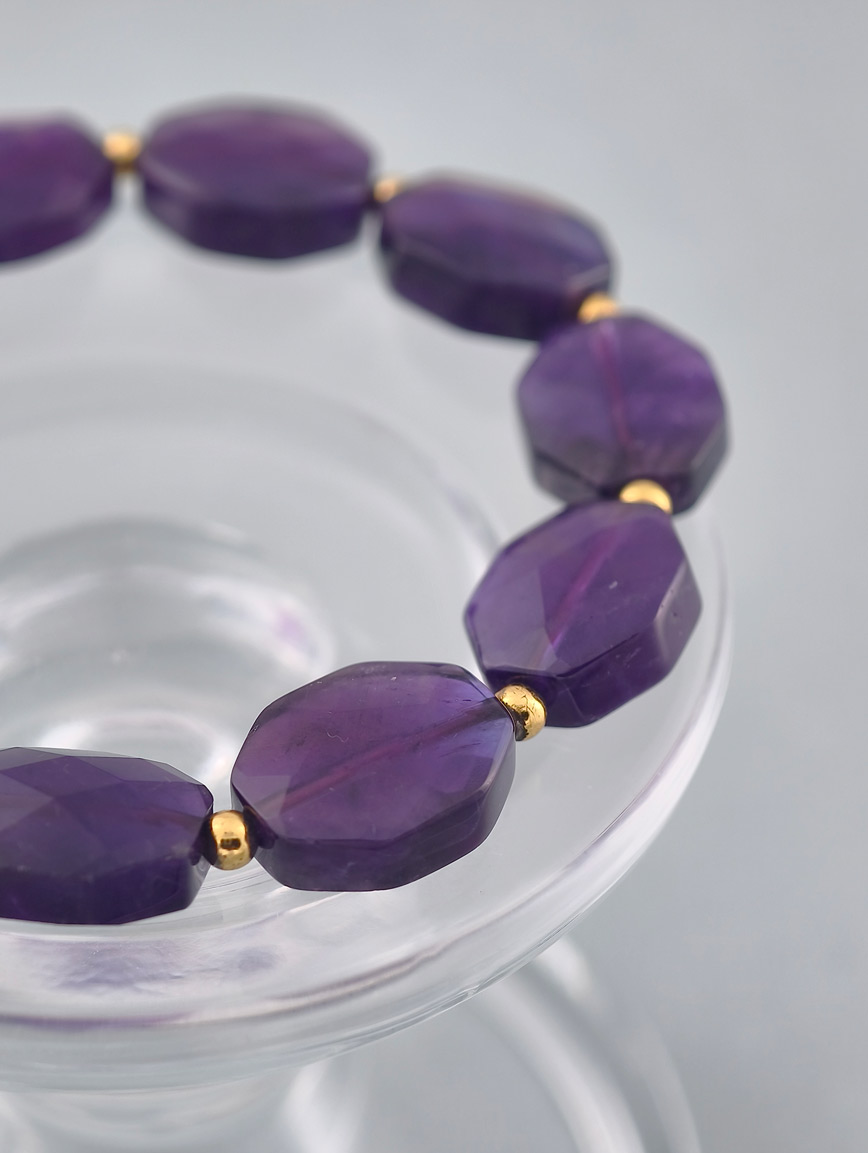 Natural Amethyst Delicate Style Bracelet image