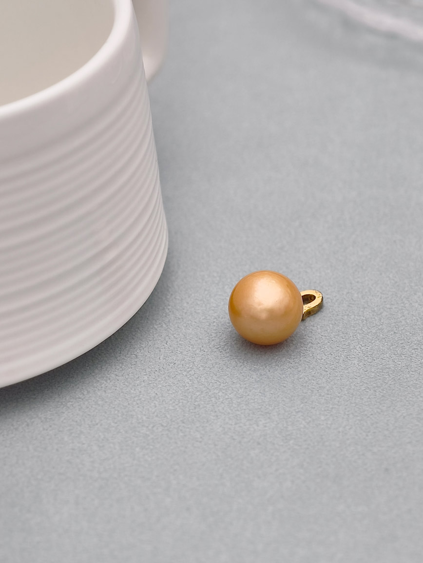 S925 Silver South Sea Golden Pearl Pendant image