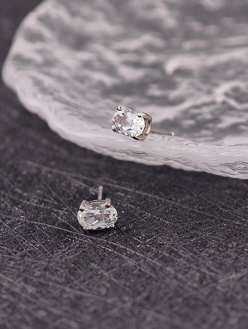 Natural Topaz Sterling Silver Earrings image