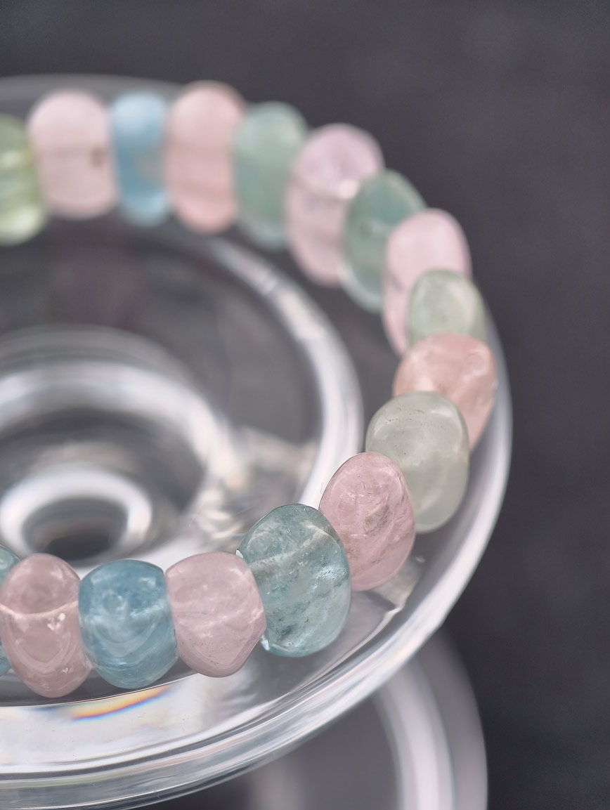 Natural Morganite Energy Bracelet image