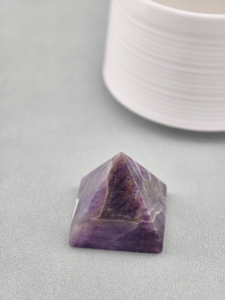 Natural Amethyst Pyramid Ornament image