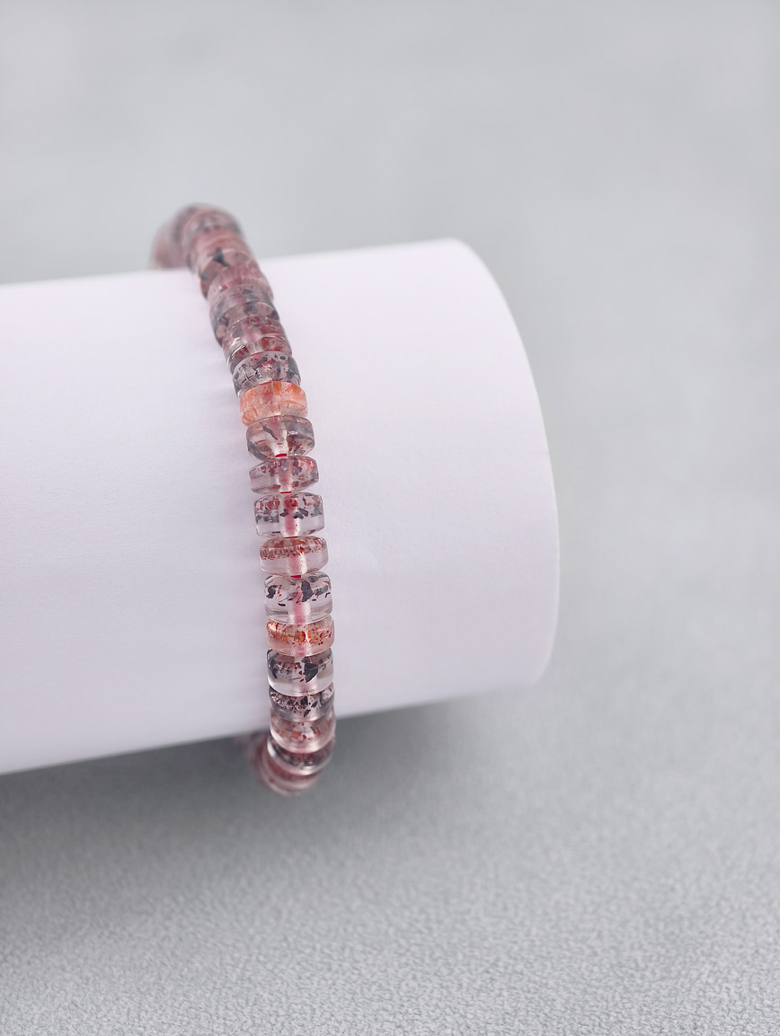 Natural Abacus Bead Super Seven Bracelet image