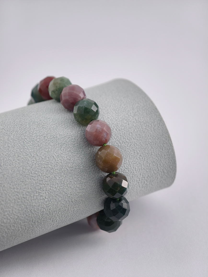 Natural Water Grass Agate Simple Style Bracelet image