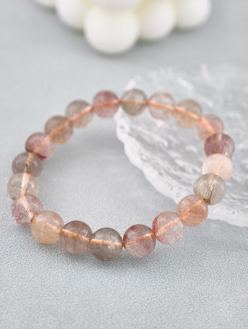Natural Colored Rutilated Quartz Bracelet image