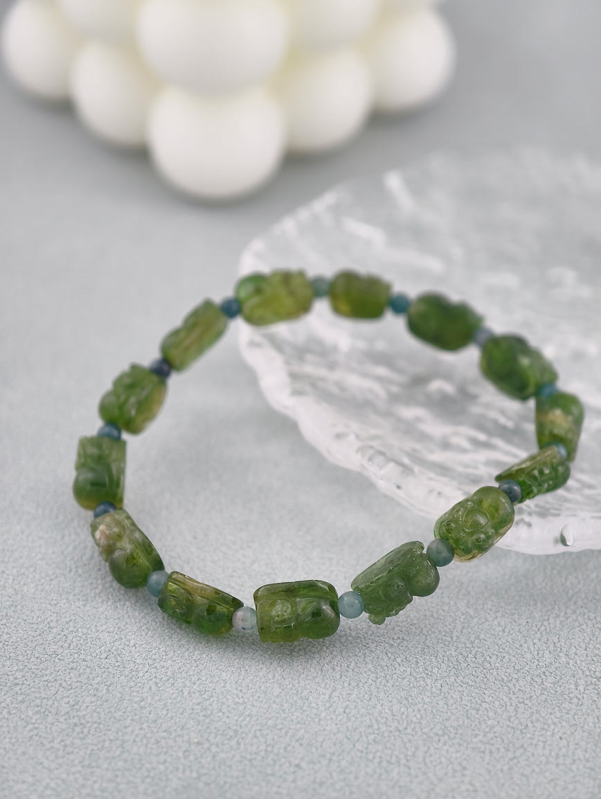Natural Green Tourmaline Energy Bracelet image
