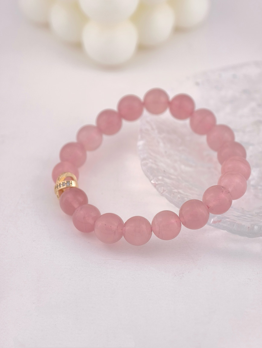 Natural Rose Quartz Delicate Style Bracelet image