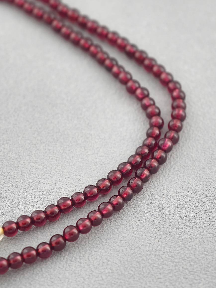 Amber Pendant with Turquoise South Red Agate and Garnet Necklace image