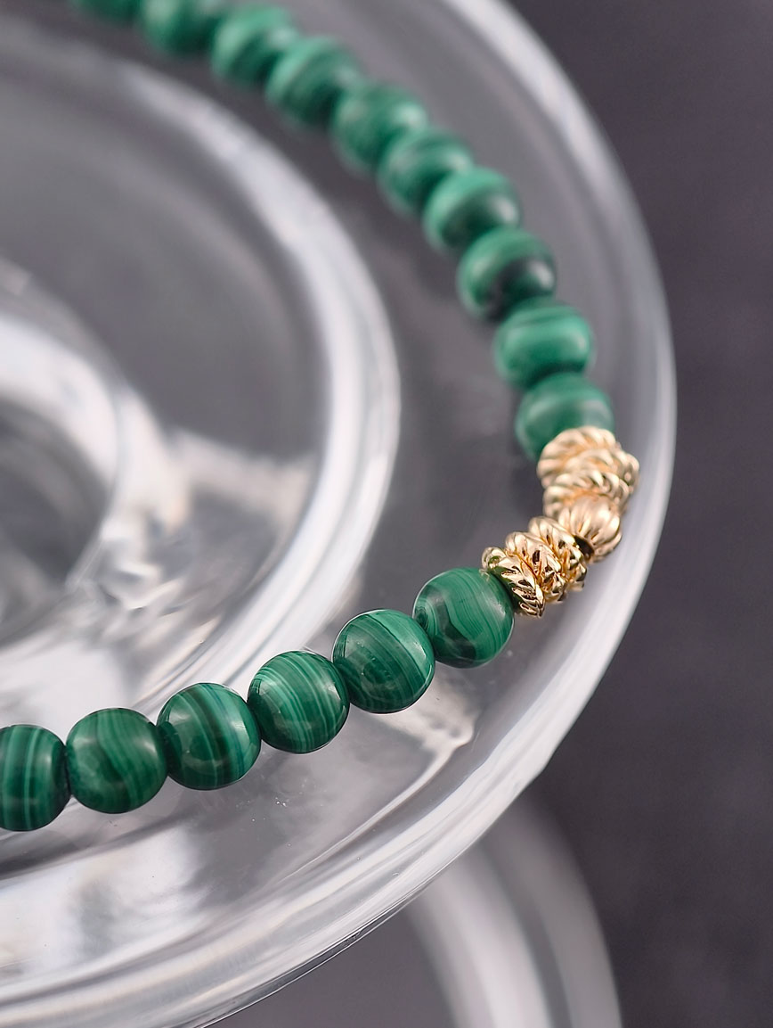 Natural Malachite Delicate Style Bracelet image