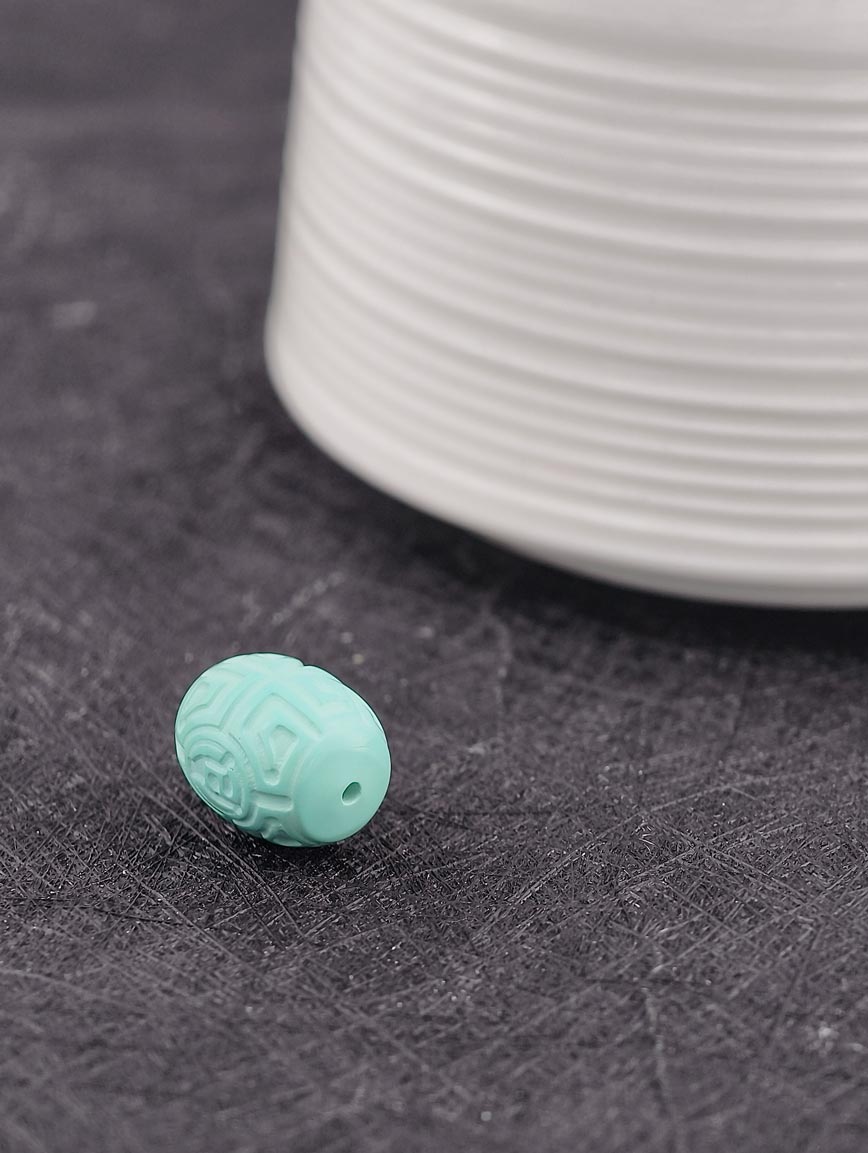 Natural Turquoise Vintage Ruyi Bead DIY Accessory image