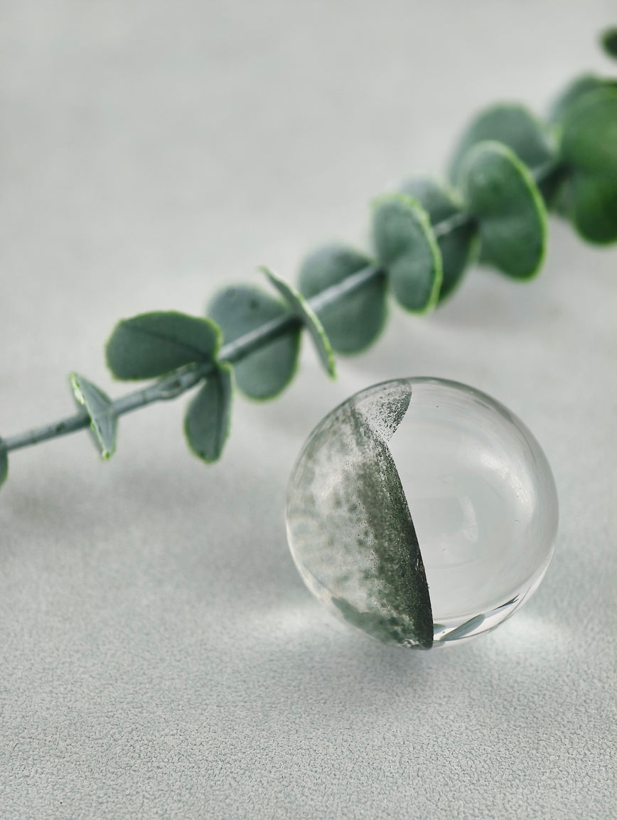 Natural Starlight Green Phantom Crystal Ball image