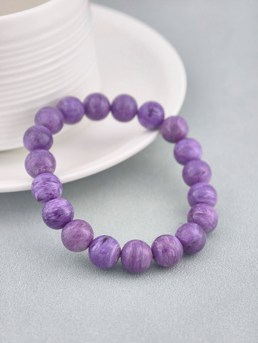 Natural Charoite Simple Style Bracelet image