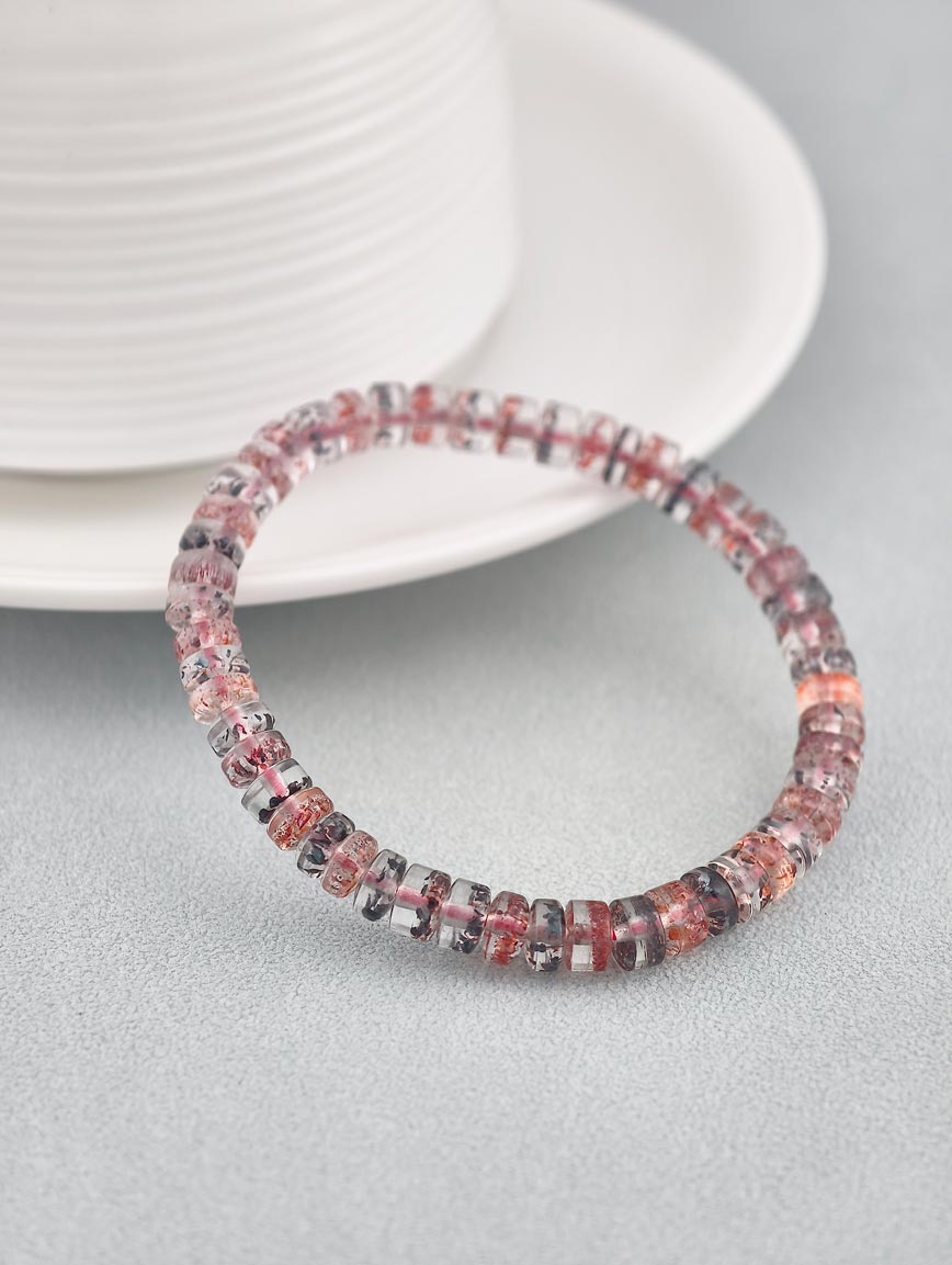 Natural Abacus Bead Super Seven Bracelet image