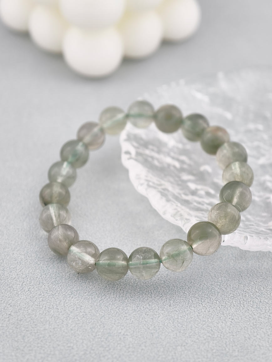 High Quality Green Rutilated Quartz Bracelet image
