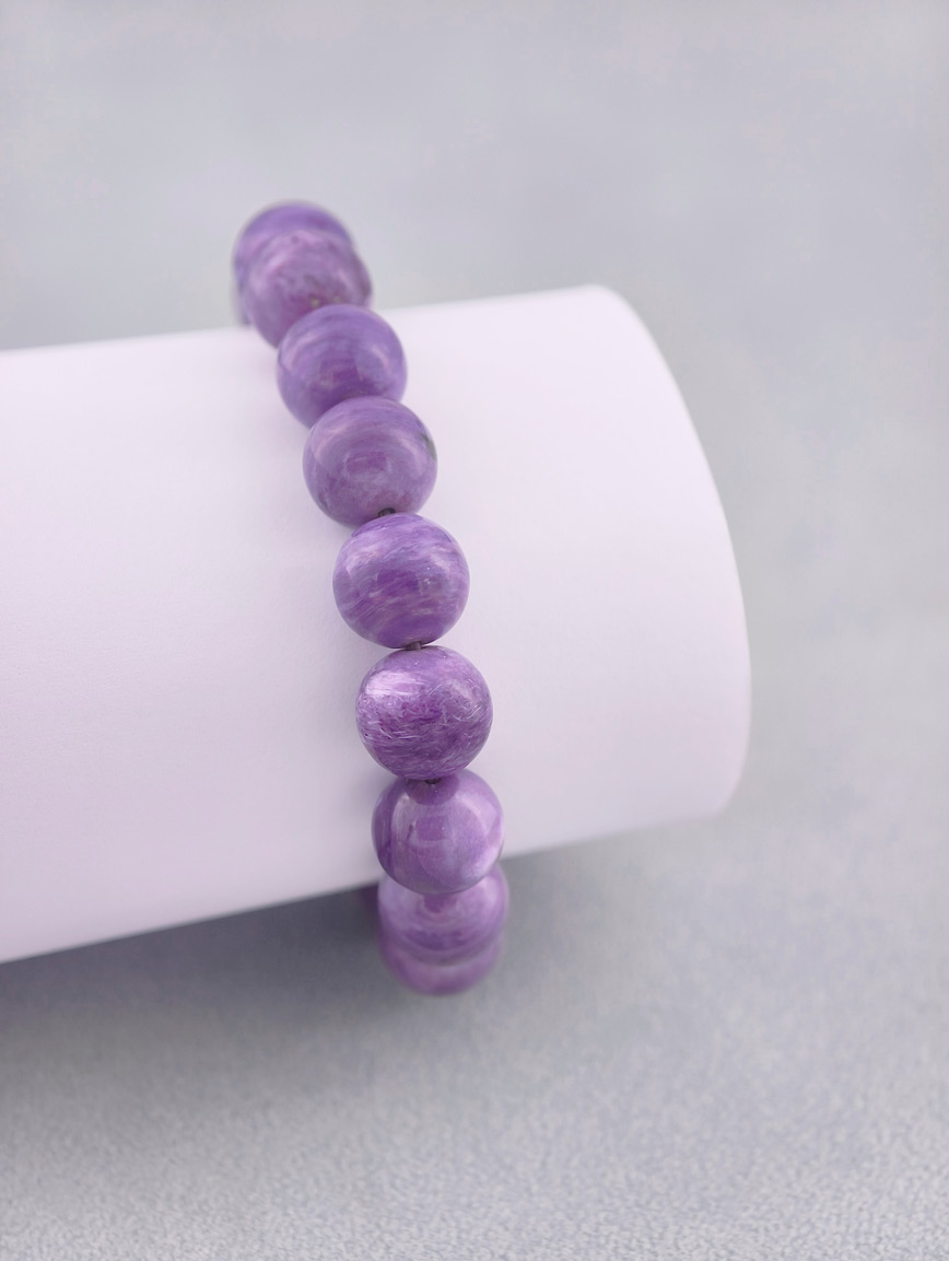 Natural Charoite Simple Style Bracelet image