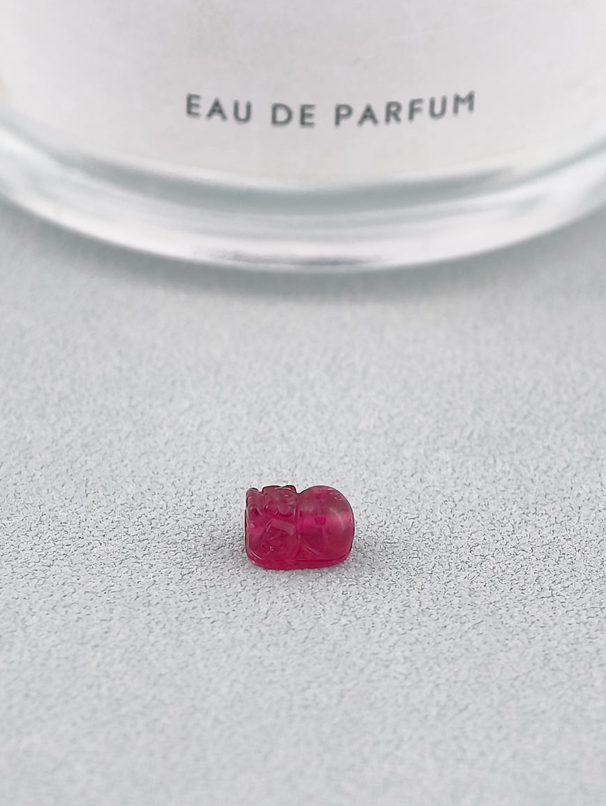 Natural Red Tourmaline Pixiu DIY Accessory image