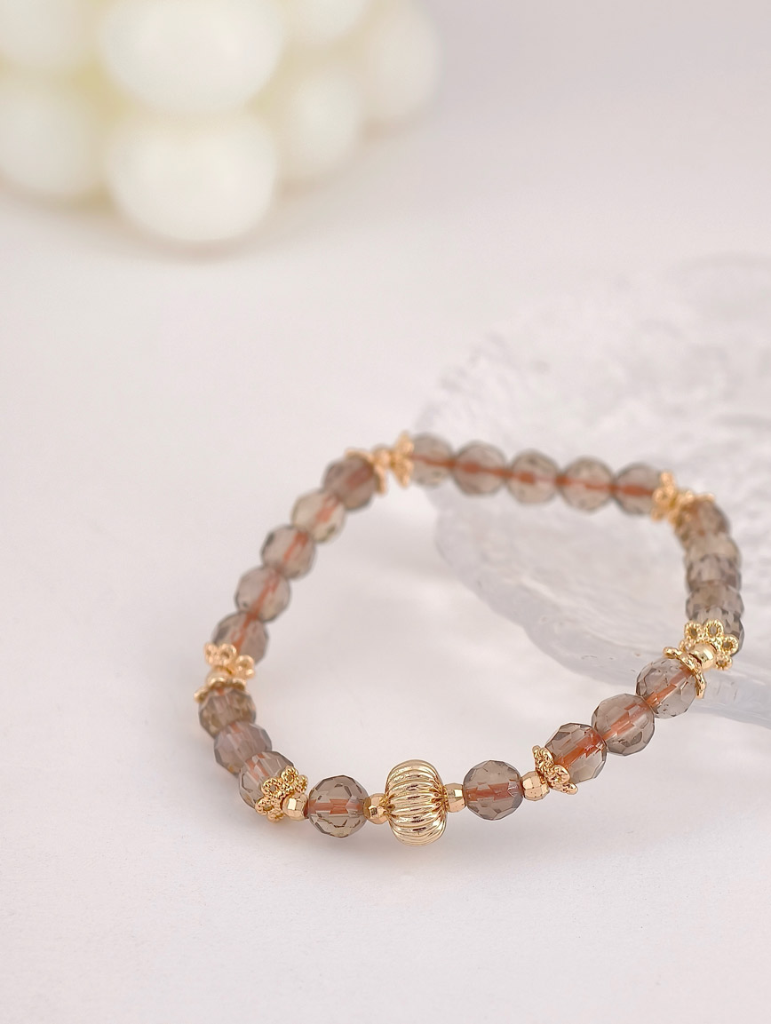 Natural Smoky Quartz Delicate Style Bracelet image