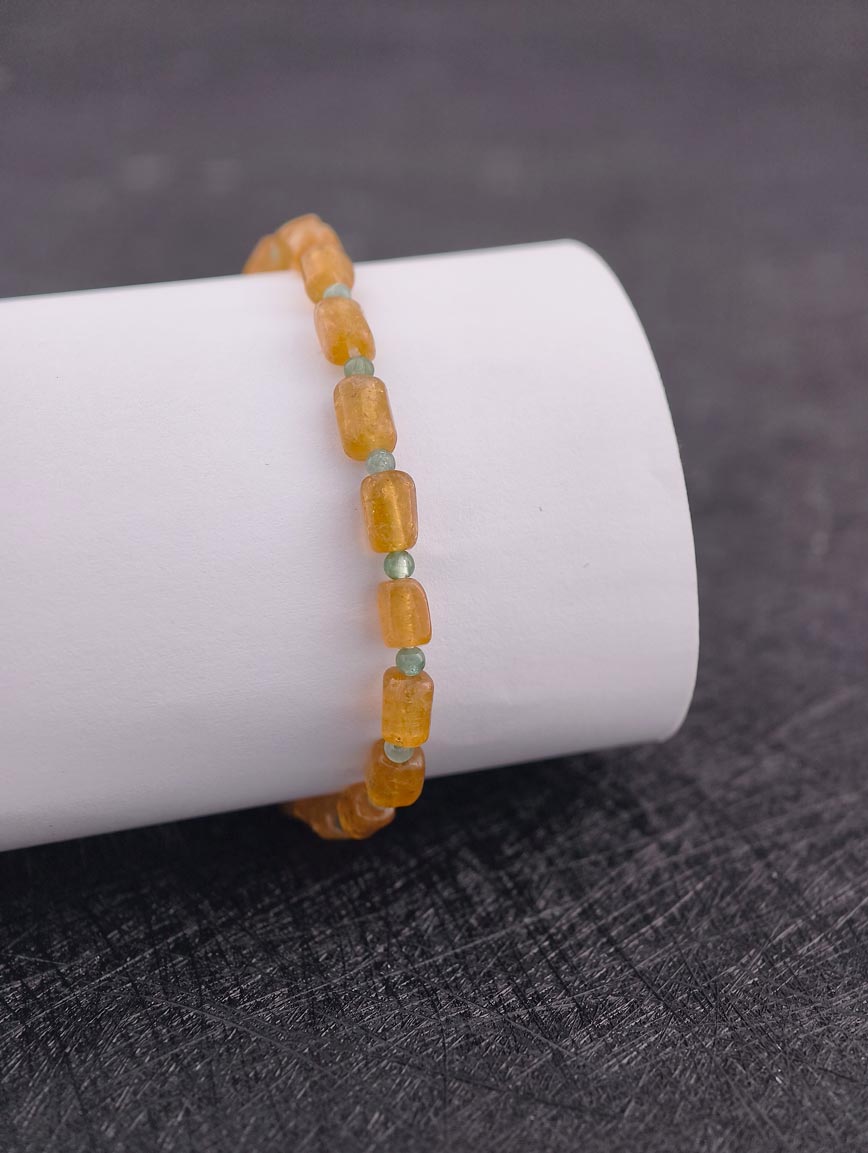 Natural Yellow Tourmaline and Blue Tourmaline Bracelet image