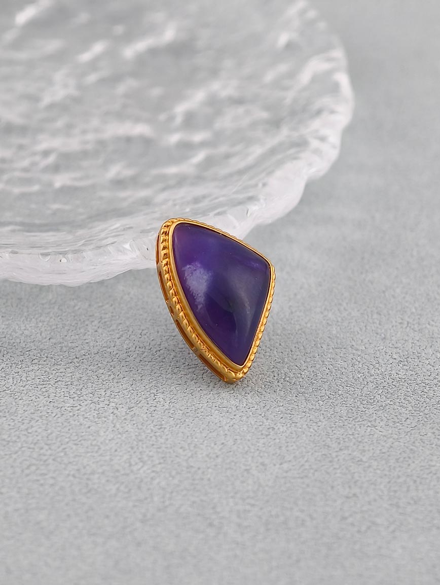 Collectible 18K Gold Natural Sugilite DIY Accessory image