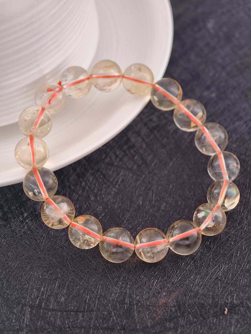 Natural Pale Yellow Citrine Bracelet 11 mm image