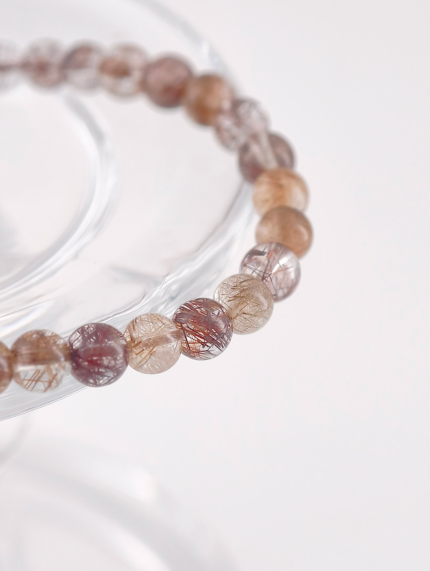 Natural Copper Rutilated Quartz Bracelet image