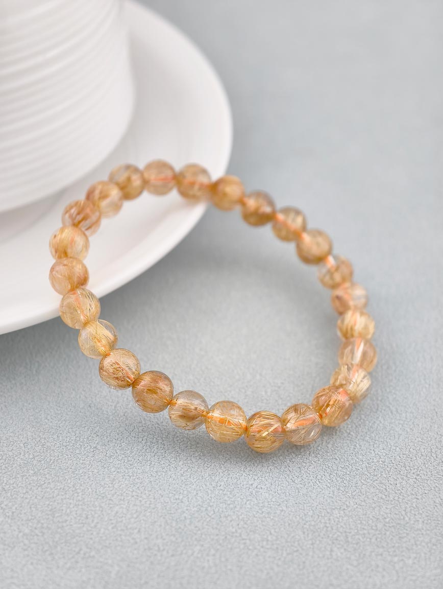 High Quality Natural Rutilated Quartz Bracelet image