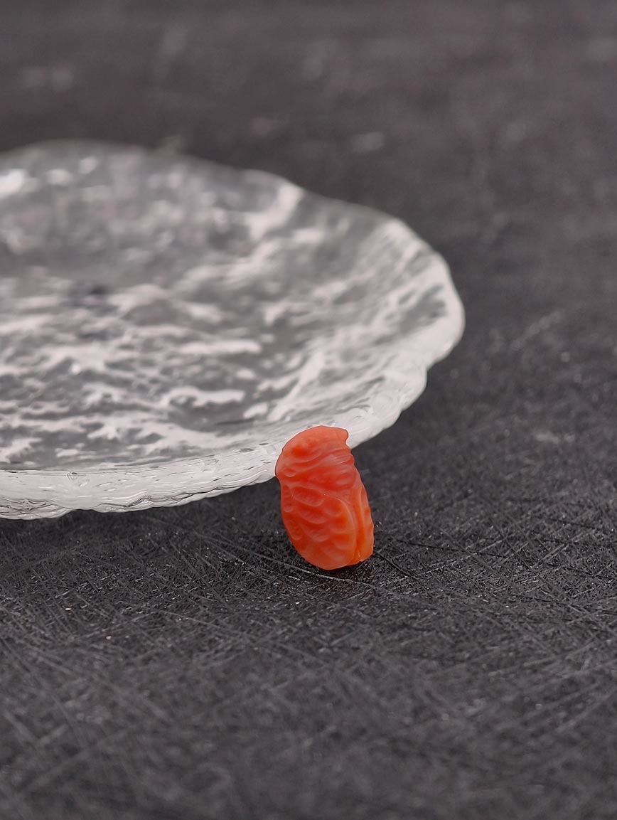 Natural South Red Agate Golden Toad DIY Accessory image