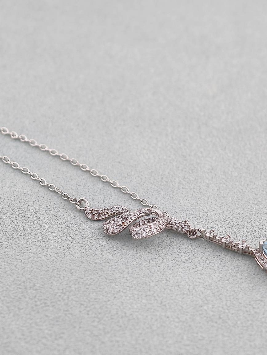 Natural Topaz Sterling Silver Gold Plated Necklace image