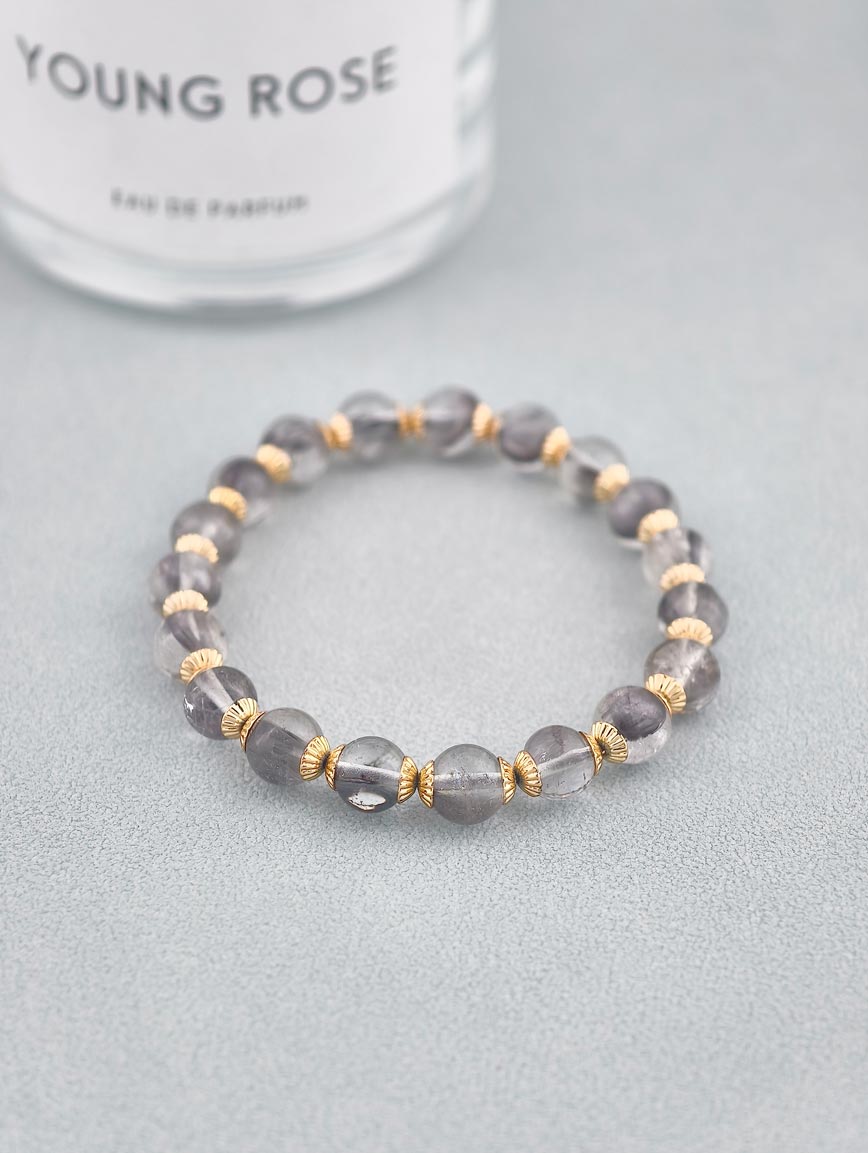 Natural Silver Rutilated Quartz Energy Bracelet image