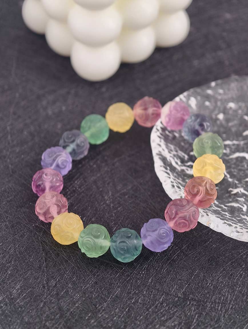 Natural Fluorite Simple Style Bracelet image