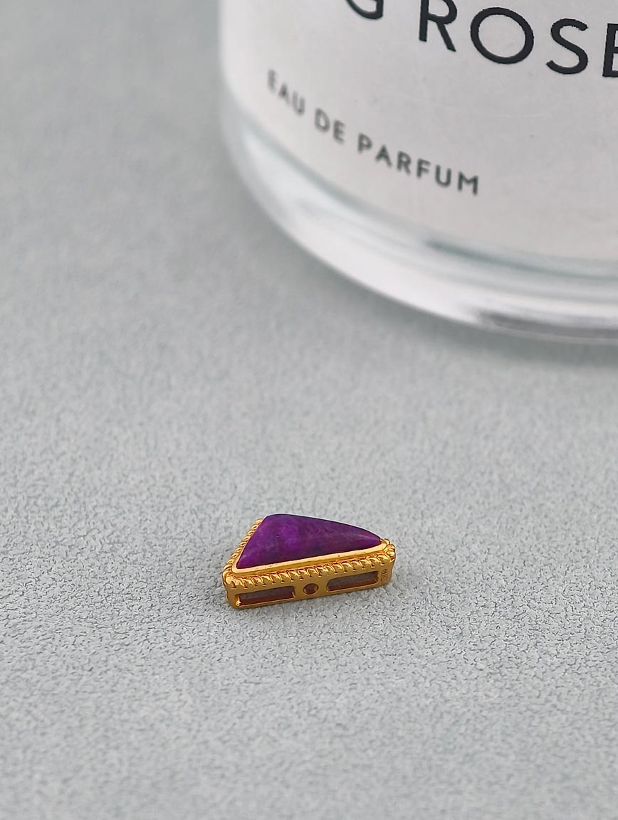 18K Gold Inlaid Sugilite Unique Style DIY Accessory image