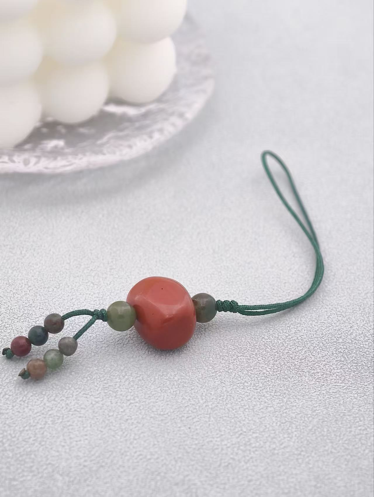 Natural South Red Agate Bag and Phone Charm image