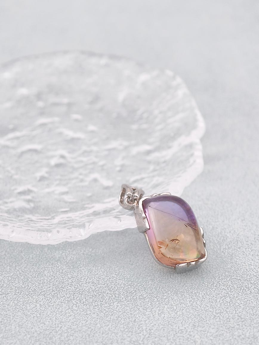 Natural Ametrine Simple Style Sterling Silver Pendant image