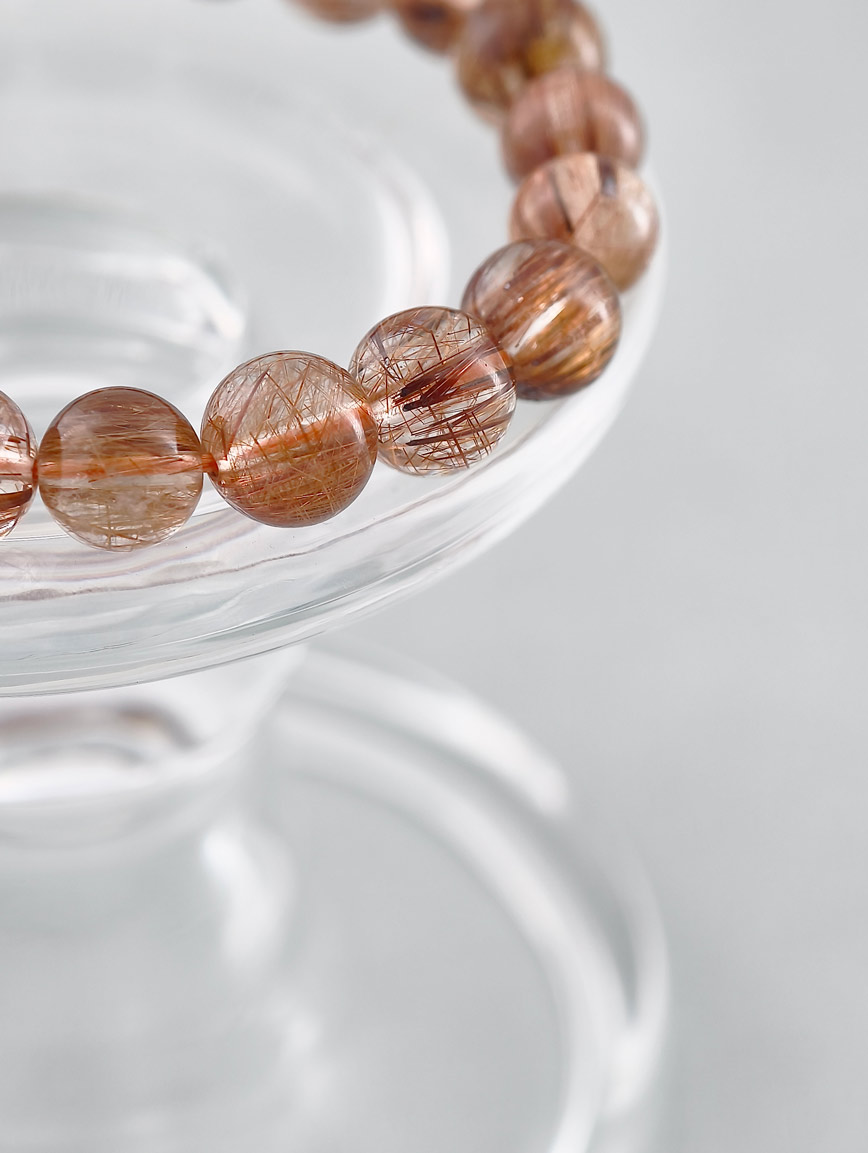 Natural Brazilian Copper Rutilated Quartz Energy Bracelet image