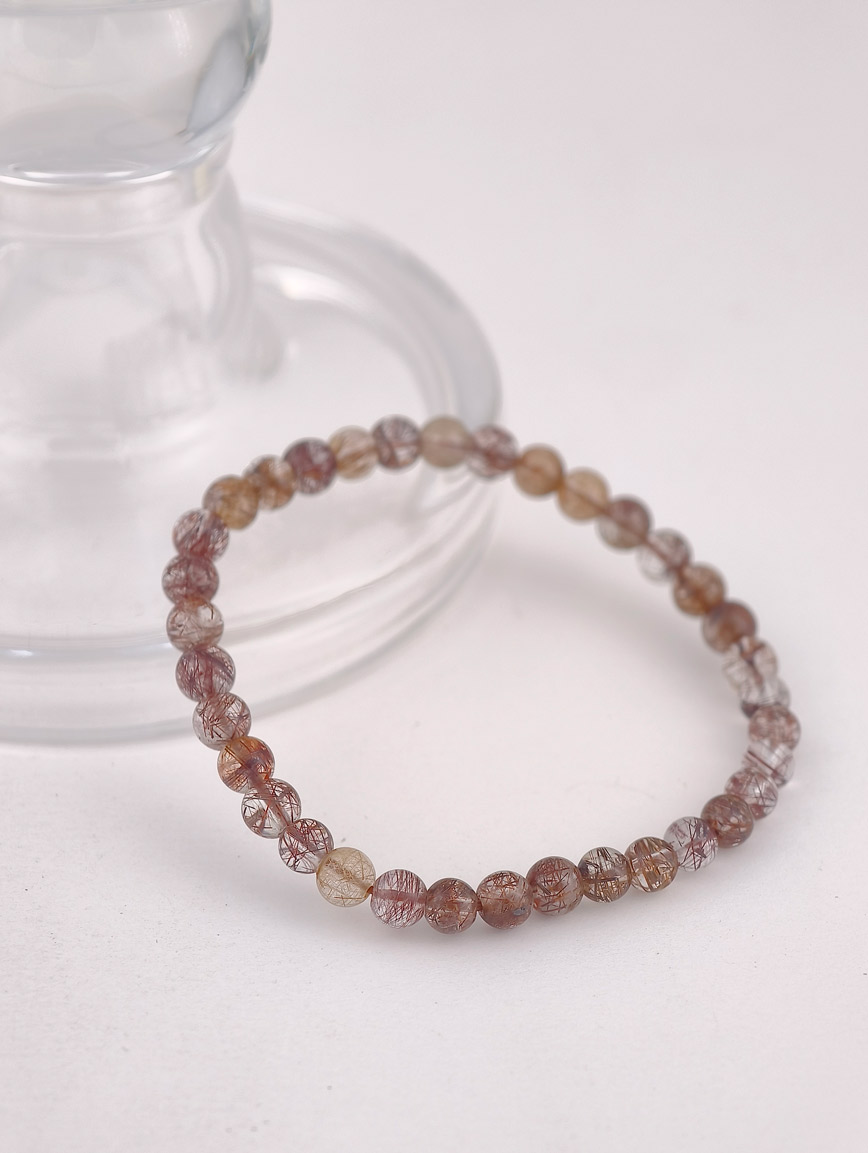 Natural Copper Rutilated Quartz Bracelet image