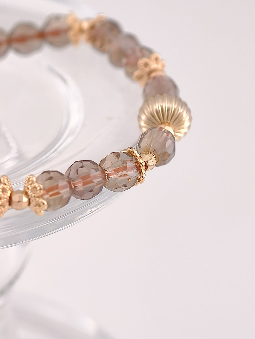 Natural Smoky Quartz Delicate Style Bracelet image