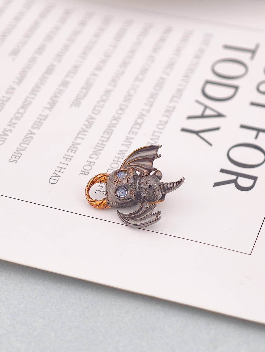 Natural Blue Moonstone Little Devil Pendant image