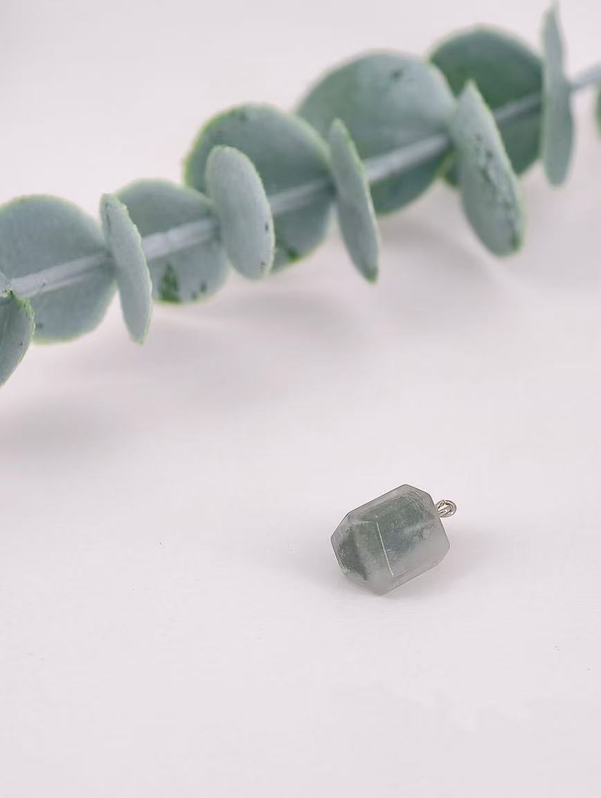 Natural Green Phantom Crystal Pendant image