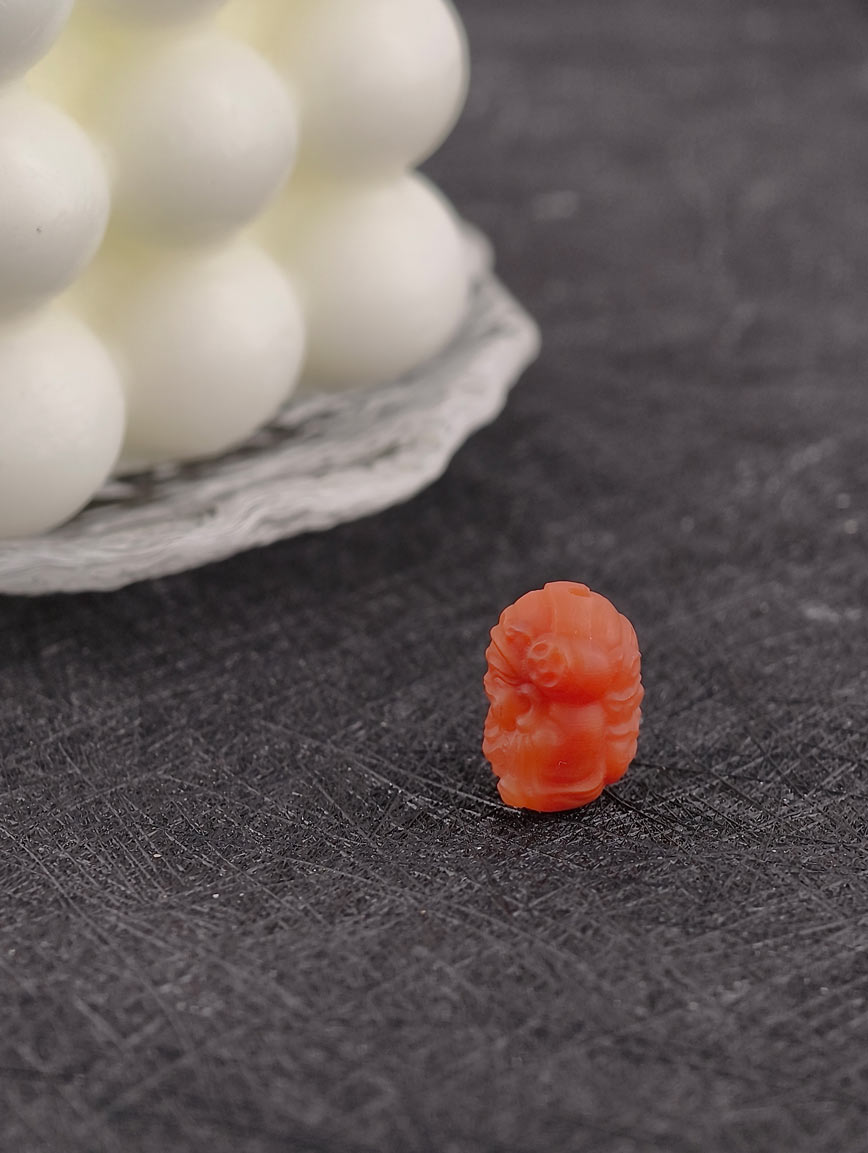 Natural South Red Agate God of Wealth DIY Accessory image