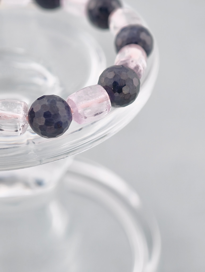 Natural Sapphire and Kunzite Bracelet image