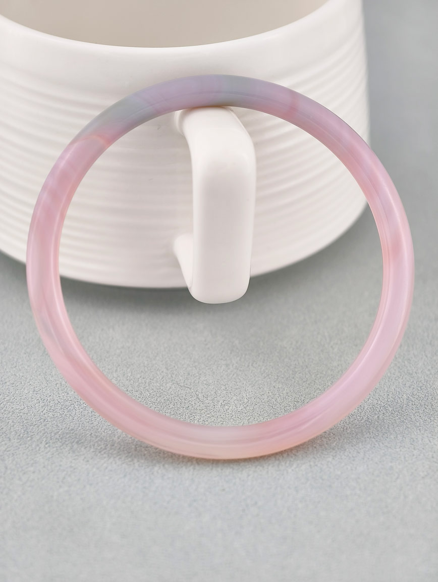 Natural Pink Chalcedony and Pink Agate Bracelet image